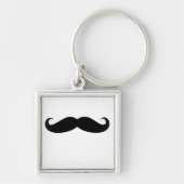 Schwarzer Schnurrbart oder schwarzer Schnurrbart Schlüsselanhänger (Vorne)