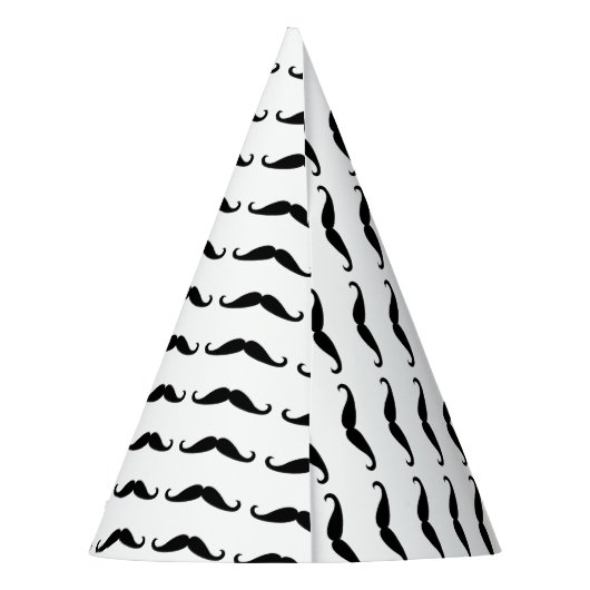 Schwarzer Schnurrbart Partyhütchen (Rückseite)