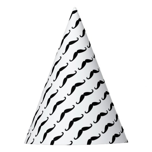 Schwarzer Schnurrbart Partyhütchen (Vorderseite)