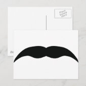 schwarzer Schnurrbart Postkarte (Vorne/Hinten)