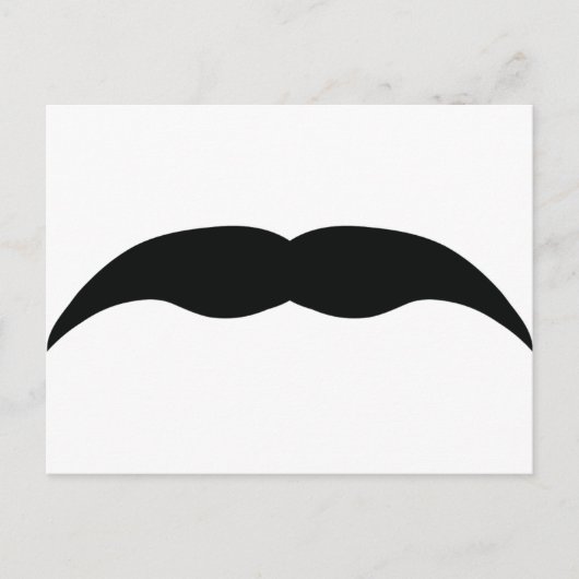 schwarzer Schnurrbart Postkarte (Vorderseite)