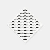 Schwarzer Schnurrbart Serviette (Ecke)