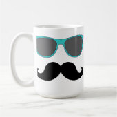 Schwarzer Schnurrbart-und Aqua-blauer Kaffeetasse (Links)
