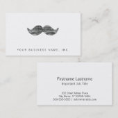 Schwarzer Schnurrbart Visitenkarte (Vorne/Hinten)