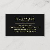 Schwarzer Schnurrbart Visitenkarte (Rückseite)