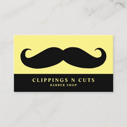 Schwarzer Schnurrbart Visitenkarte (Vorderseite)