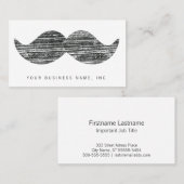 Schwarzer Schnurrbart Visitenkarte (Vorne/Hinten)