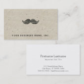 Schwarzer Schnurrbart Visitenkarte (Vorne/Hinten)