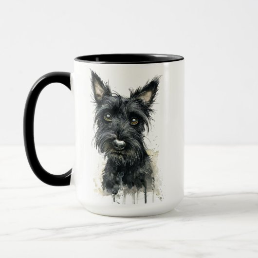 Schwarzer Schottischer Terrier Becher Tasse (Links)