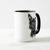 Schwarzer Schottischer Terrier Becher Tasse (VorderseiteRechts)