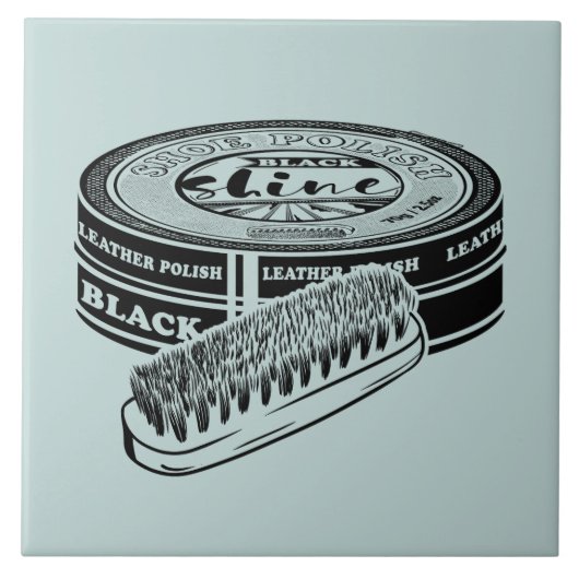 Schwarzer Schuhpolster Fliese (Vorderseite)