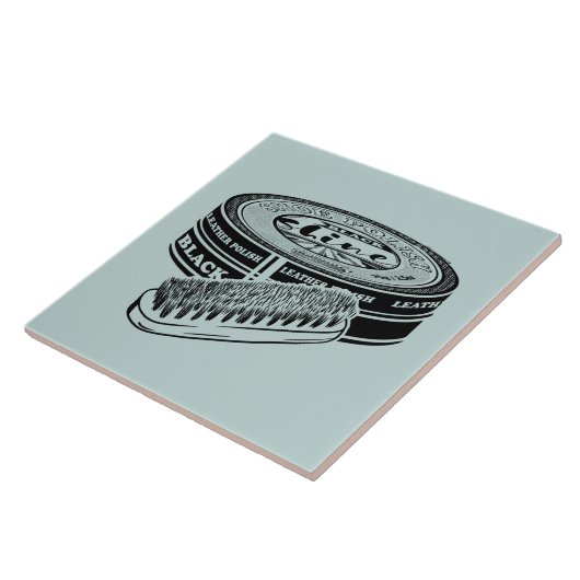 Schwarzer Schuhpolster Fliese (Seite)