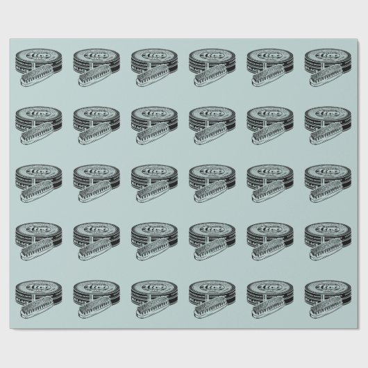 Schwarzer Schuhpolster Geschenkpapier (Flach)