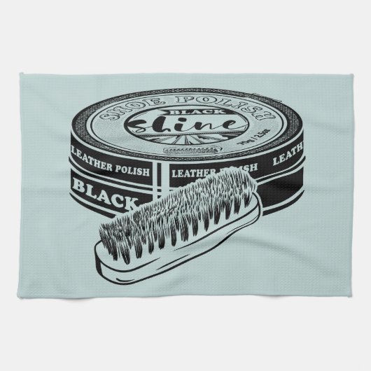 Schwarzer Schuhpolster Geschirrtuch (Horizontal)