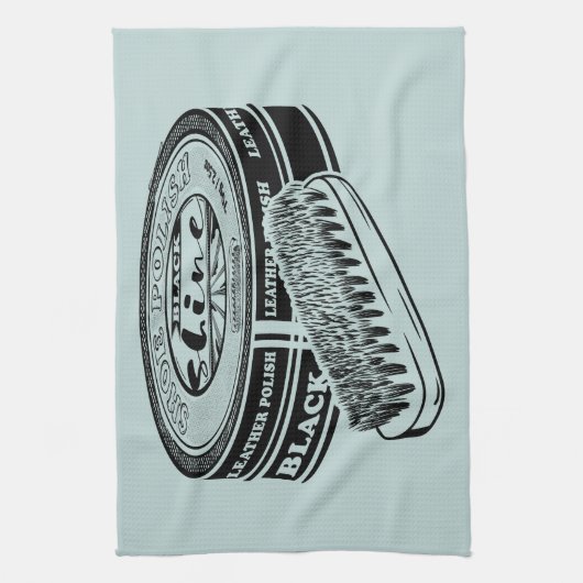 Schwarzer Schuhpolster Geschirrtuch (Vertikal)