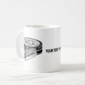 Schwarzer Schuhpolster Kaffeetasse (Vorderseite Links)