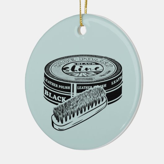 Schwarzer Schuhpolster Keramik Ornament (Links)