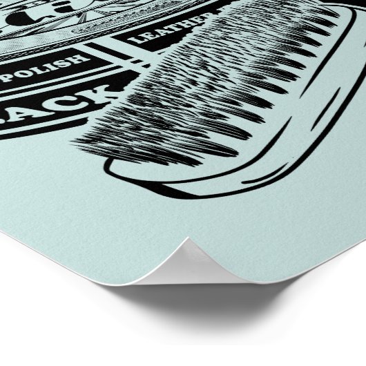 Schwarzer Schuhpolster Poster (Ecke)