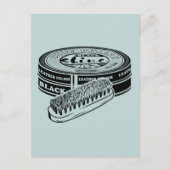 Schwarzer Schuhpolster Postkarte (Vorderseite)