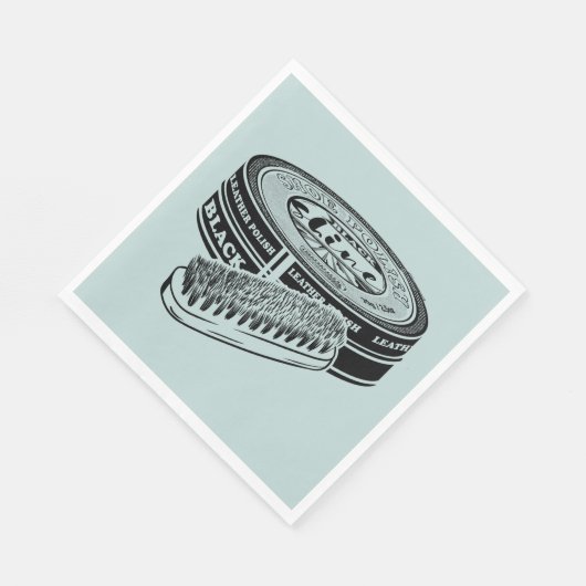 Schwarzer Schuhpolster Serviette (Ecke)