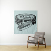 Schwarzer Schuhpolster Wandteppich (Beispiel)