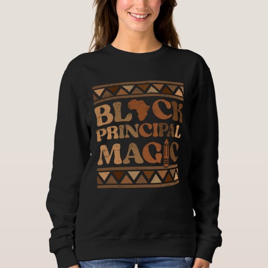 Schwarzer Schulleiter Magie Afrika Stolz Melanin S Sweatshirt (Vorderseite)
