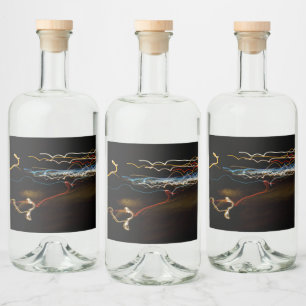 schwarzer Schütze Alkoholflaschenetikett