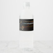 Schwarzer Schütze Wasserflaschenetikett (Vorderseite)