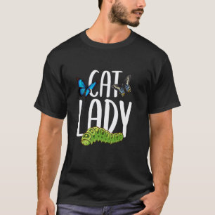 Schwarzer Schwalbenschwanz Liebhaber Katzen Dame I T-Shirt