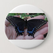 Schwarzer Schwalbenschwanz Schmetterling #1 Button (Vorderseite)