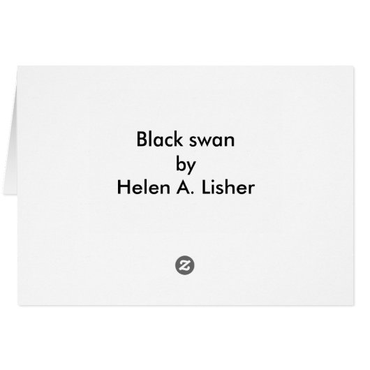 Schwarzer Schwan (Rückseite Horizontal)