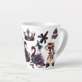 Schwarzer Schwan Ästhetik Tasse | Chic Luxus Kaffe (Rechte Ecke)
