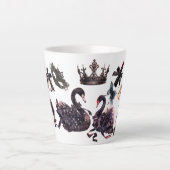 Schwarzer Schwan Ästhetik Tasse | Chic Luxus Kaffe (Vorderseite)