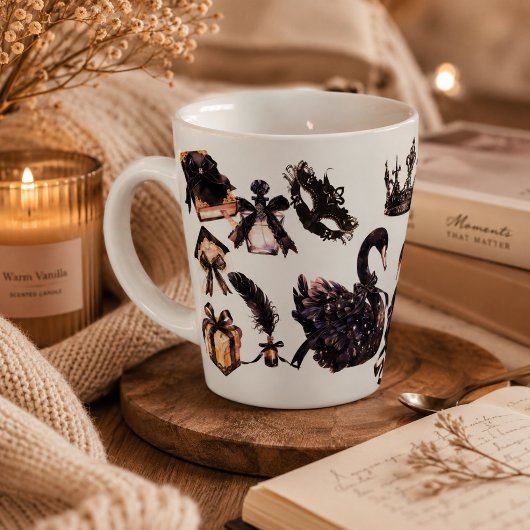 Schwarzer Schwan Ästhetik Tasse | Chic Luxus Kaffe