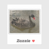 Schwarzer Schwan Aufkleber (Blatt)