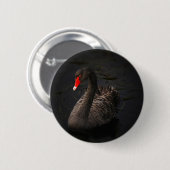 Schwarzer Schwan Button (Vorne & Hinten)