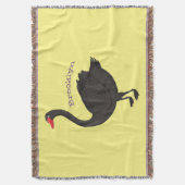 Schwarzer Schwan-Cartoon-Abbildung Decke (Vorderseite Vertikal)