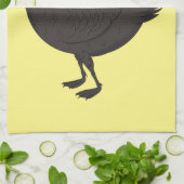 Schwarzer Schwan-Cartoon-Abbildung Geschirrtuch (Gefaltet)