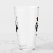 Schwarzer Schwan-Cartoon-Abbildung Glas (Rechts)