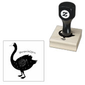 Schwarzer Schwan-Cartoon-Abbildung Gummistempel (Stempel)