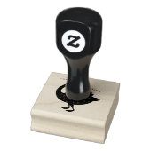 Schwarzer Schwan-Cartoon-Abbildung Gummistempel (Stempel)