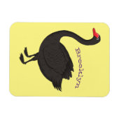 Schwarzer Schwan-Cartoon-Abbildung Magnet (Horizontal)