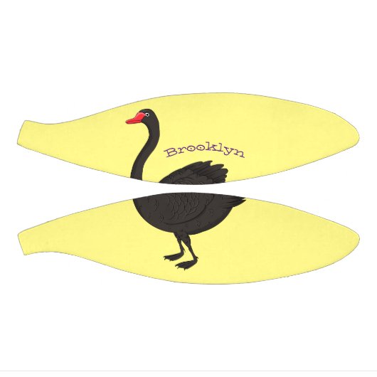 Schwarzer Schwan-Cartoon-Abbildung Mini Basketball (Panele)