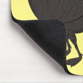 Schwarzer Schwan-Cartoon-Abbildung Mousepad (Ecke)