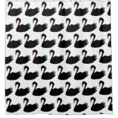 Schwarzer Schwan Design Duschvorhang (Vorderseite)