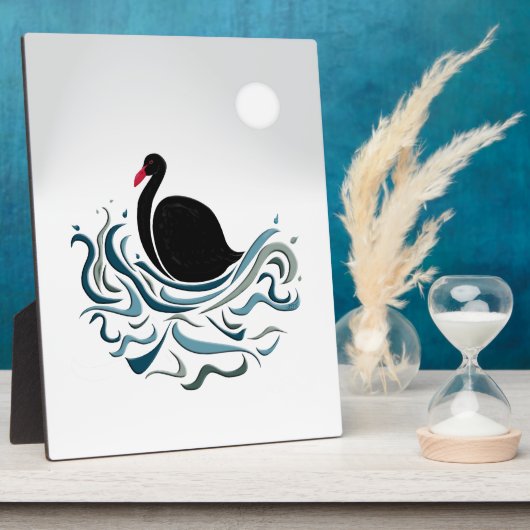 Schwarzer Schwan Fotoplatte (Seite)