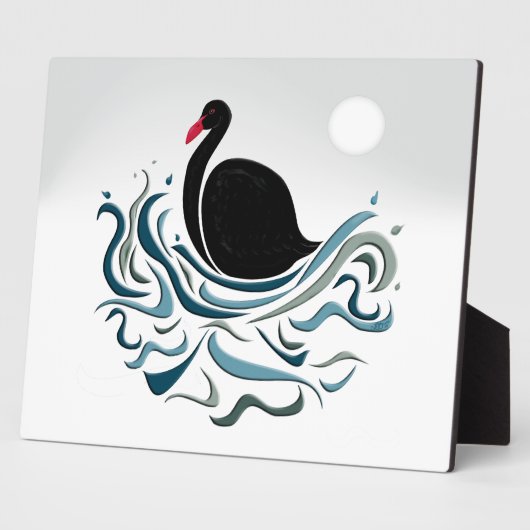 Schwarzer Schwan Fotoplatte (Seite)