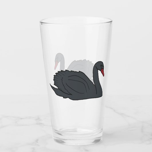Schwarzer Schwan Glas (Vorderseite)