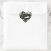 Schwarzer Schwan Herzsticker Herz-Aufkleber (Tasche)