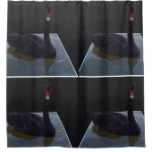 Schwarzer Schwan im Maßteich schwimmen, Duschvorhang (Vorderseite)